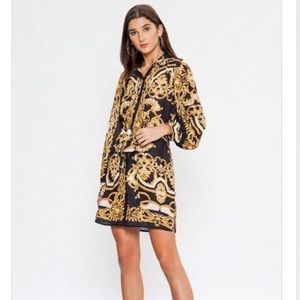 Gothic print dress shirt